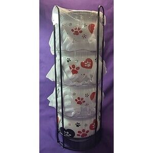 Temp-tations Hearts & Paw 9-Piece Stack-a-Bowls with Wire Rack